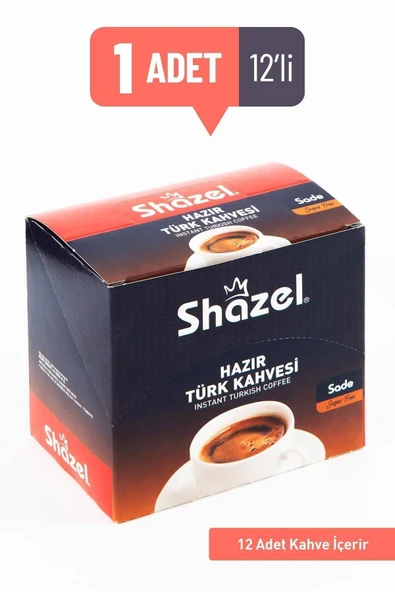 Shazel Hazır Türk Kahvesi 7g X 12 Adet - Sade