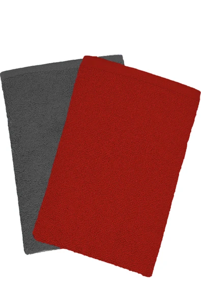 2 li Lüks El Yüz Havlu Seti 50x90 Cm %100 Pamuklu Gramajlı Grinja - 5