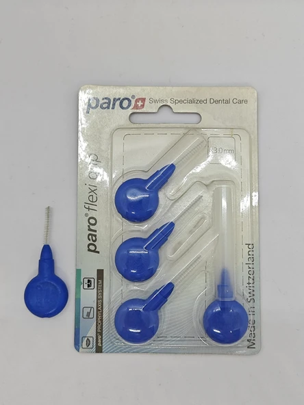 TechTic 1071 Mavi Renk Flexi Kauçuk Arayüz Ortodonti Köprü İmplant Fırçası - 5