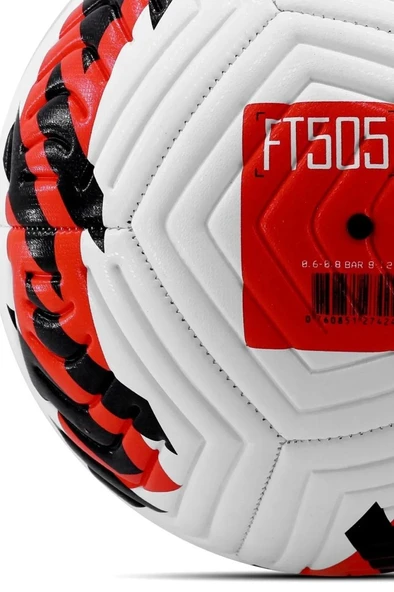Kırmızı Yeni Desenli Futbol Topu 4 Astarlı No:5 480 Gr + Pompa Hediyeli X507 - 5