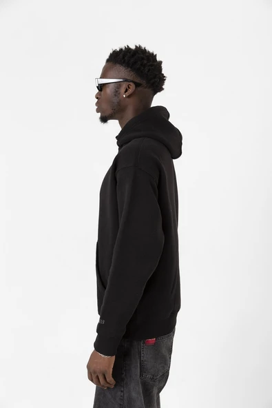 5 Yıldız Sarı Kırmızı İmparatorluk Siyah Erkek 3ip Kapşonlu Sweatshirt - 3