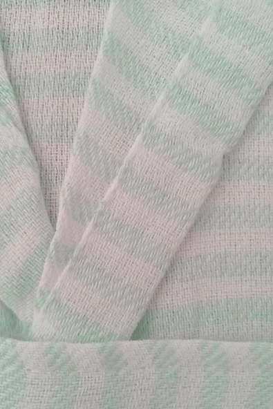 Kapşonlu Unisex Peştemal Plaj Bornozu %100 Pamuklu Seaside Stripe - 9