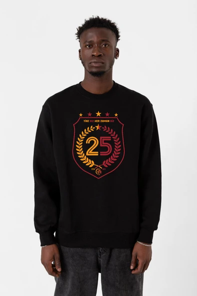 25 Şampiyonluk Yine Biz Siyah Erkek 2ip Sweatshirt