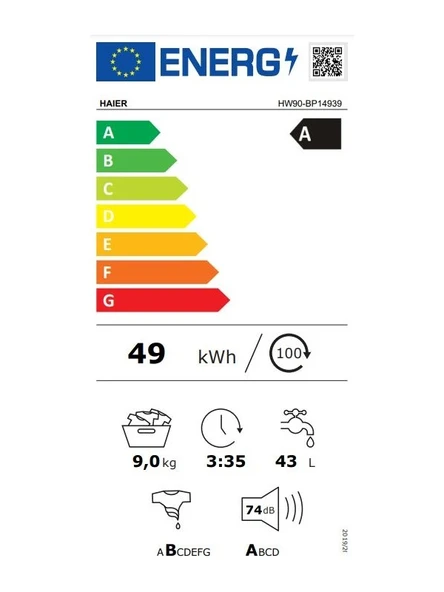 HAIER HW90-BP14939-S 9 kg 1400 Devir Çamaşır Makinesi - 5