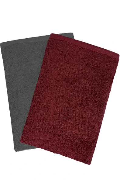 2 li Lüks El Yüz Havlu Seti 50x90 Cm %100 Pamuklu Gramajlı Grinja - 3