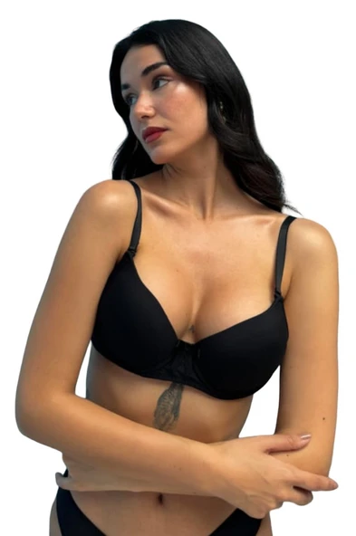ASM1313 Kadın Siyah A Plus Comfort Mikro Kumaş Destekli Sütyen (161)