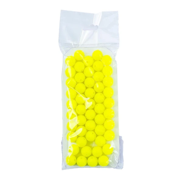 Yüzen Sazan Boncuğu - 14 MM - 50'li - Neon Yeşili - 5