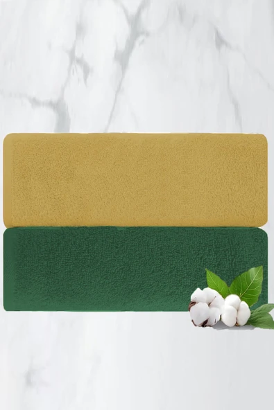 2 li Lüks El Yüz Havlu Seti 50x90 Cm %100 Pamuklu Gramajlı Bejra - 9