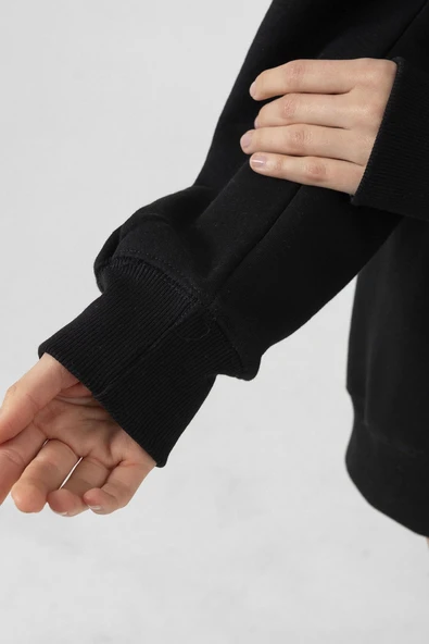 5 Yıldız Sarı Kırmızı İmparatorluk Siyah Kadın 2ip Sweatshirt - Resim 5