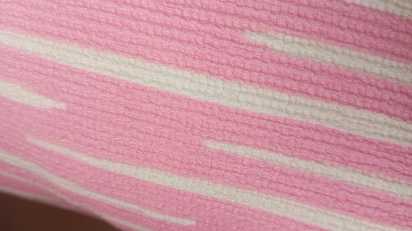 2 li Kırlent Kılıfı,Pembe Beyaz Modern Çizgili Dekoratif Kırlent Kılıfı 40x40 cm - 4