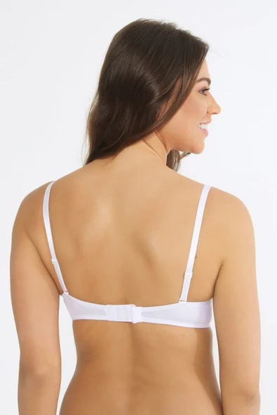 ASM1314 Kadın Beyaz A Plus Comfort Mikro Kumaş Destekli Sütyen (161) - 7