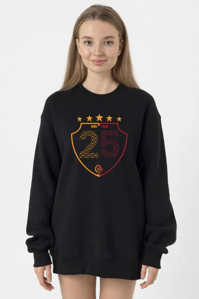 25 Şampiyonluk Shield Siyah Kadın 2ip Sweatshirt ürün görseli