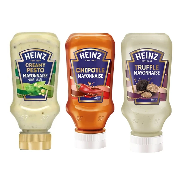 Heinz Mayonez Seti 3 lü / Chipotle / Truffle / Creamy Pesto