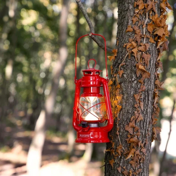 Retro Gemici ve Kamp Lambası - Orcamp - Kırmızı (OUT-4210) ürün görseli 1