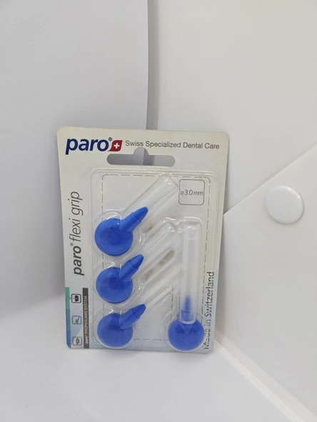 TechTic 1071 Mavi Renk Flexi Kauçuk Arayüz Ortodonti Köprü İmplant Fırçası - 3