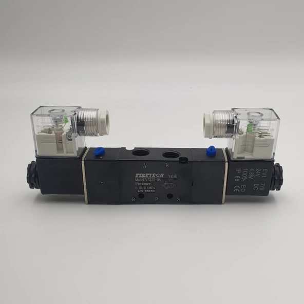 Pnömatik Valf Ventil 4V220-08 1/4 - 5/2 BB 12V/24V/110V/220V - 2