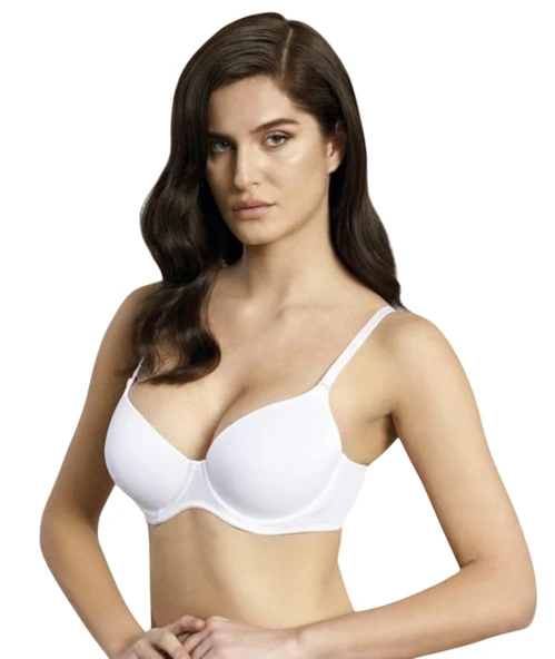 ASM1314 Kadın Beyaz A Plus Comfort Mikro Kumaş Destekli Sütyen (161)