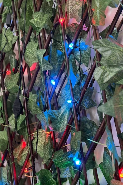 Jasper Yapay Çit Akardiyon 120cmx3m Ve 4,80 Metre 28 Ledli Fişli Led Işık Dekor Lambası - 2