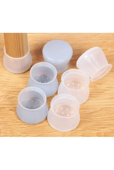 Masa ve Sandalye Ayak Koruyucu Silikon 12 Adet GRİ - 2