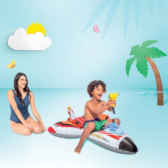 Şişme Uçak - Deniz & Havuz Oyuncağı - Su Tabancalı - Intex - Kırmızı (57536) - 5