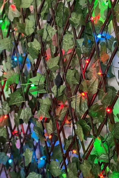Jasper Yapay Çit Akardiyon 120cmx3m Ve 4,80 Metre 28 Ledli Fişli Led Işık Dekor Lambası - 3
