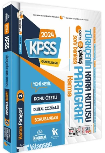 2024 KPSS Türkçenin Kara Kutusu KARMA PARAGRAF 2 Konu Özetli Dijital Çözümlü Çıkmış Soru Bankası