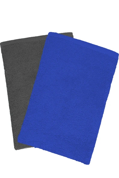 2 li Lüks El Yüz Havlu Seti 50x90 Cm %100 Pamuklu Gramajlı Grinja - 9