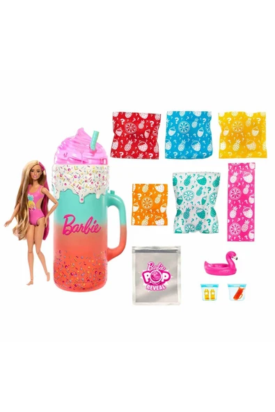Barbie Pop Reveal Sürpriz Bardak Oyun Seti: 15 Sürprizle Dolu, Renk Değiştiren ve Kokulu Barbie Eğlencesi! - 2