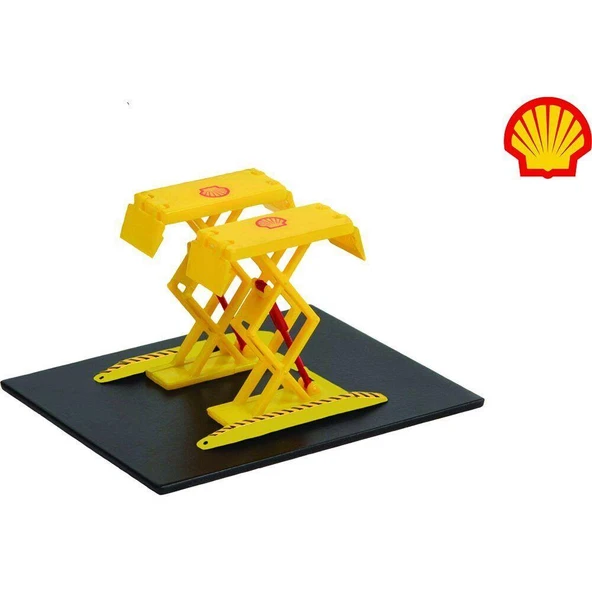 Greenlight Otomotiv Çift Makaslı Platformlar Seri 1 Shell Oil 1:64 Model Taşıt Aksesuarı
