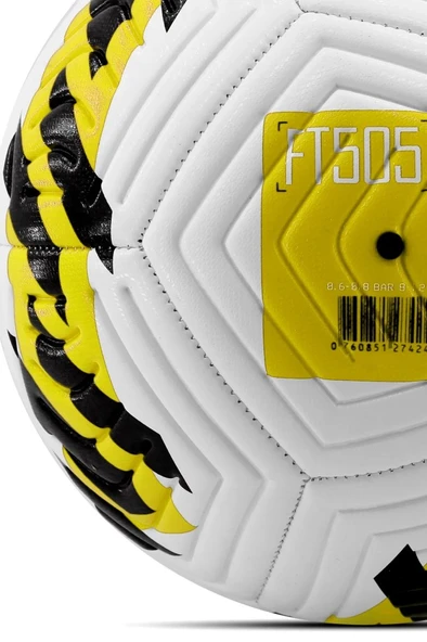 Sarı Yeni Desenli Futbol Topu 4 Astarlı No:5 480 Gr + Pompa Hediyeli X507 - 5