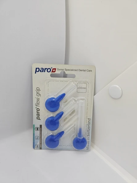 TechTic 1071 Mavi Renk Flexi Kauçuk Arayüz Ortodonti Köprü İmplant Fırçası