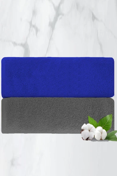 2 li Lüks El Yüz Havlu Seti 50x90 Cm %100 Pamuklu Gramajlı Grinja - 8
