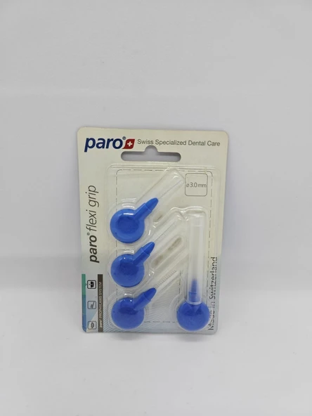 TechTic 1071 Mavi Renk Flexi Kauçuk Arayüz Ortodonti Köprü İmplant Fırçası - 2