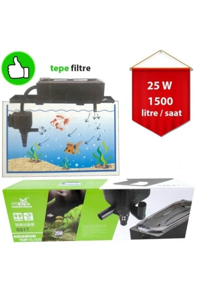 Venus Aqua Akvaryum Tepe Filtre 601t 880 L/s 25w