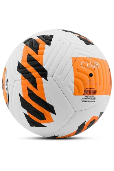 Turuncu Yeni Desenli Futbol Topu 4 Astarlı No:5 480 Gr + Pompa Hediyeli X507 - 2