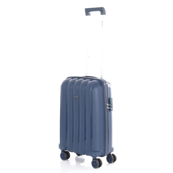MÇS Bavul Büyük ve Kabin 2li Set Kırılmaz Silikon Valiz V305 Laci - 6