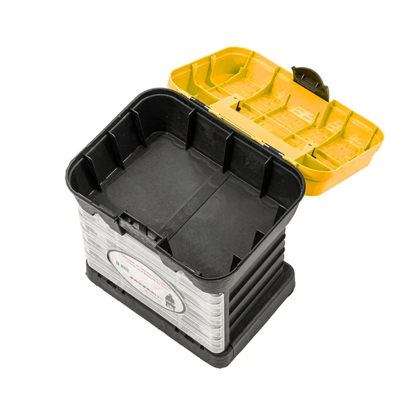 Tabureli Balıkçı Takım Çantası - 4 Çekmeceli - Sarı - Resim 5