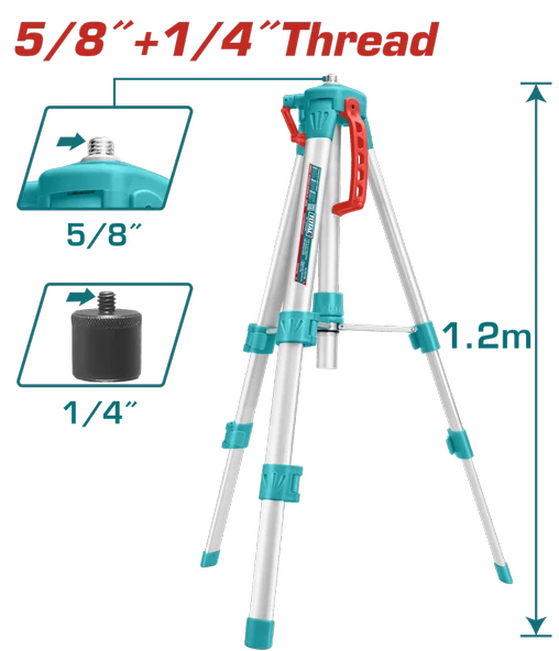 Total TLLT01152 Lazer Distomat Hizalama için Tripodv