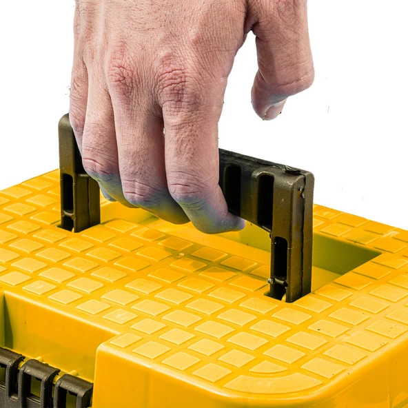 Tabureli Balıkçı Takım Çantası - 4 Çekmeceli - Sarı - Resim 6