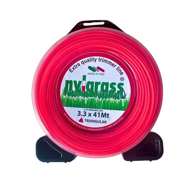 NYLGRASS MİSİNA 3.3 MM 41 METRE 3 KÖŞE - KIRMIZI