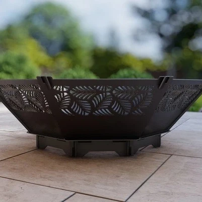 Oktagon Ateş Çukuru Izgaralı Sekizgen Barbekü Bahçeniz için Porta - Resim 4