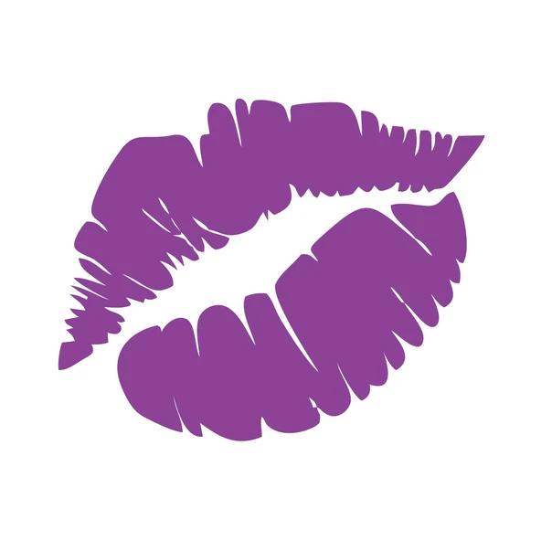 Öpücük Dudak Sticker 17x17 Cm Mor ürün görseli