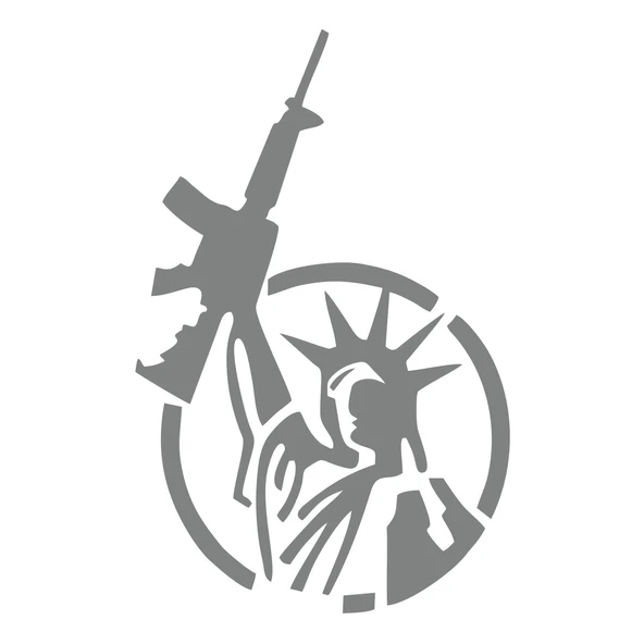 Özgürlük Heykeli Silahlı 17x17 Cm Gri ürün görseli