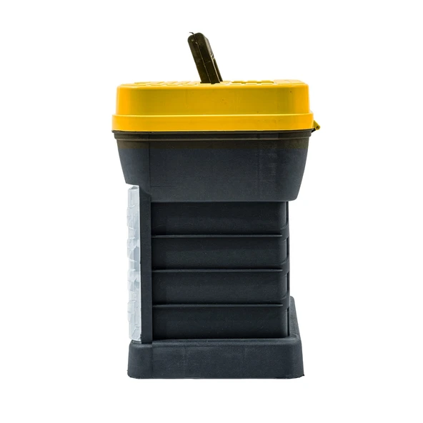 Tabureli Balıkçı Takım Çantası - 4 Çekmeceli - Sarı - Resim 4