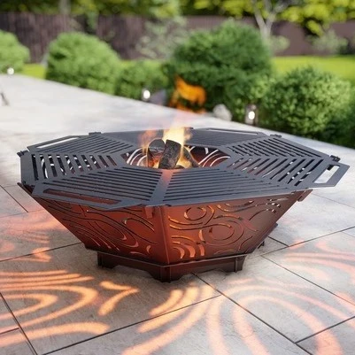 Oktagon Ateş Çukuru Izgaralı Sekizgen Barbekü Bahçeniz için Porta ürün görseli