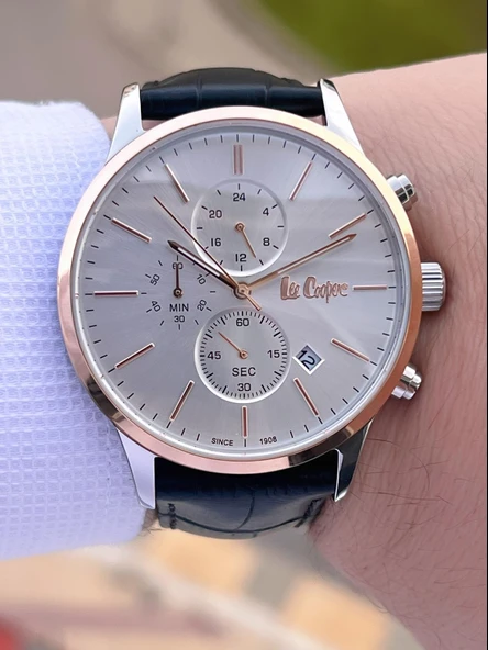 Lee Cooper 3 Atm Suya Dayanıklı Özel Tasarım Erkek Kol Saati VS.BLKT.0366 - Resim 3