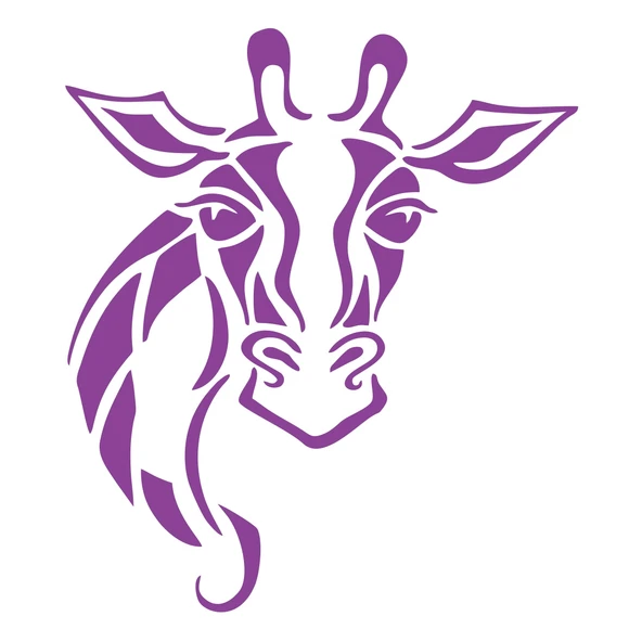 Zürafa Sticker 17x17 Cm Mor ürün görseli