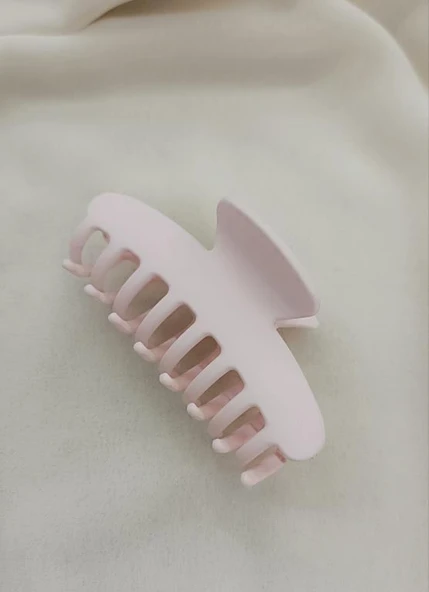 Mandal Toka Saç Aksesuarı 9 cm İthal Ürün Saç Tokası Renk Açık Pembe - 4