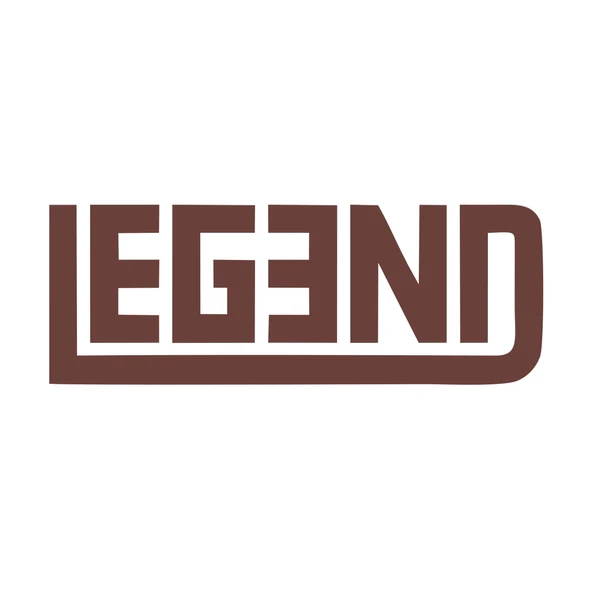 Legend Efsane Sticker 17x17 Cm Kahverengi