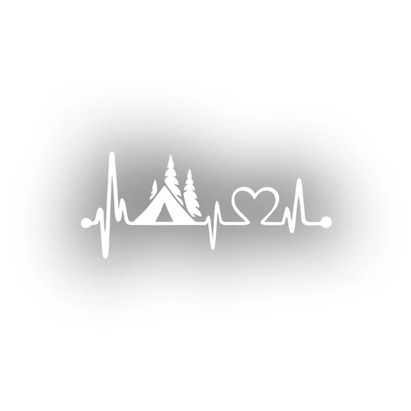 Kamp Love Ritim Sticker 17x17 Cm Beyaz ürün görseli